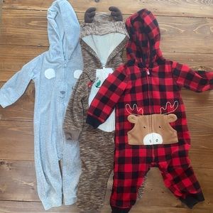 🎉🎉Host Pick🎉🎉Set of 3 hoodies fleece zip up one pieces